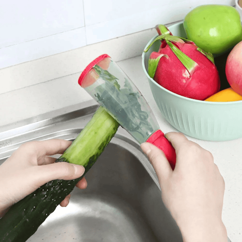 Descascador de Alimentos com Armazenamento Próprio.